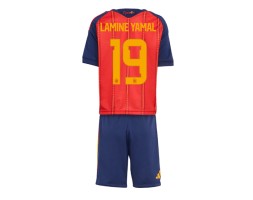 Spanien Lamine Yamal #19 Replika Hemmatröja Barn VM 2026 Kortärmad (+ Korta byxor)